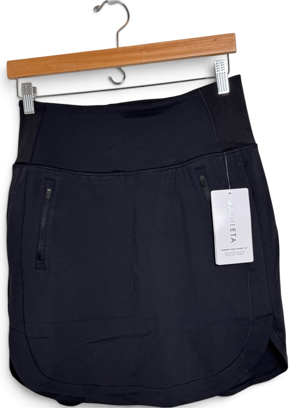 NWT Athleta Fairway Golf Skort 18” Black High Rise Size Small - Picture 3 of 15